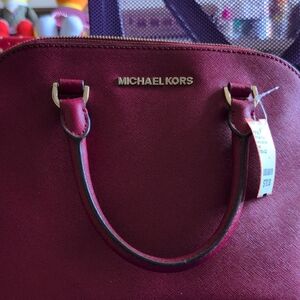 Michael Kors Deep Red Satchel